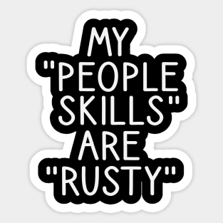 Supernatural Castiel 'People Skills' Sticker